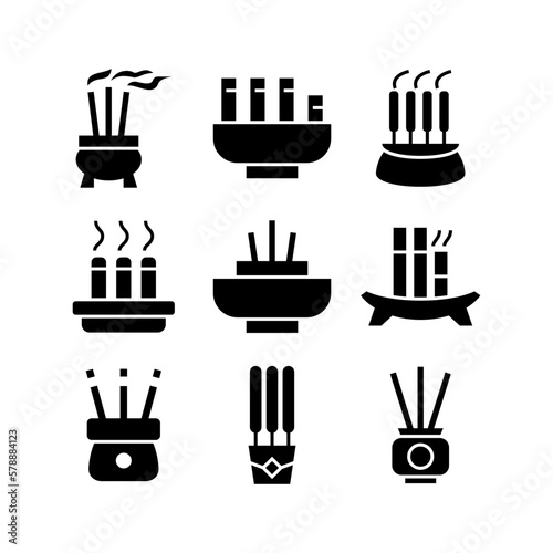 incense icon or logo isolated sign symbol vector illustration - high quality black style vector icons
