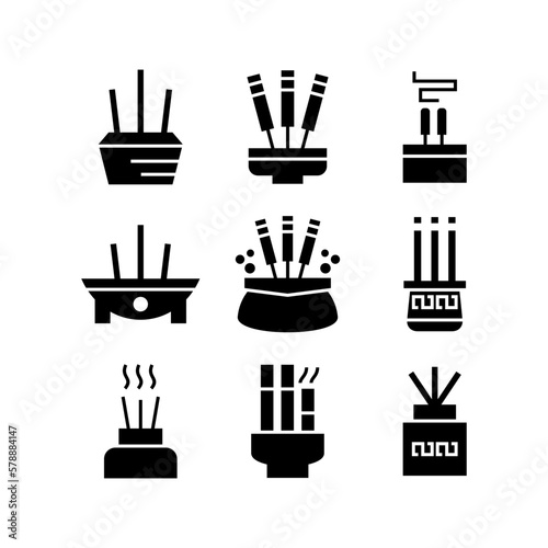 incense icon or logo isolated sign symbol vector illustration - high quality black style vector icons
