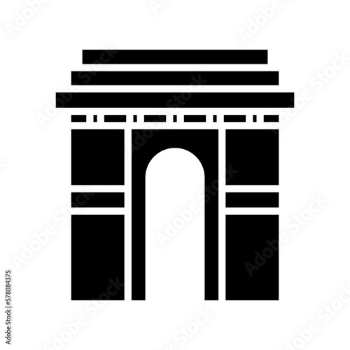 india gate icon or logo isolated sign symbol vector illustration - high quality black style vector icons
