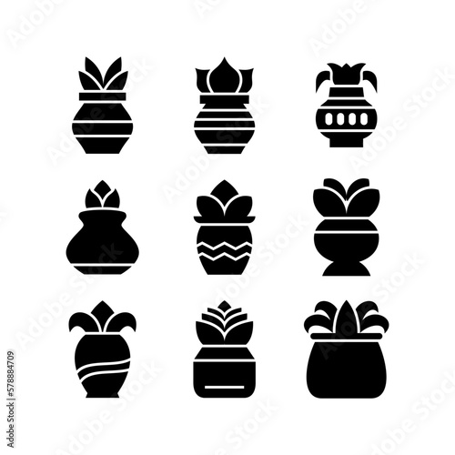 kalash icon or logo isolated sign symbol vector illustration - high quality black style vector icons
