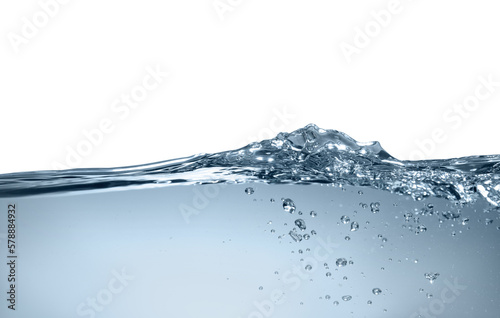 Splash of clear water on grey background
