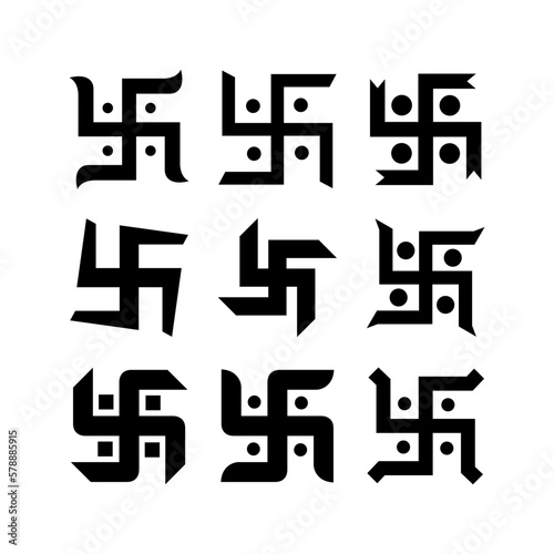 swastika icon or logo isolated sign symbol vector illustration - high quality black style vector icons
