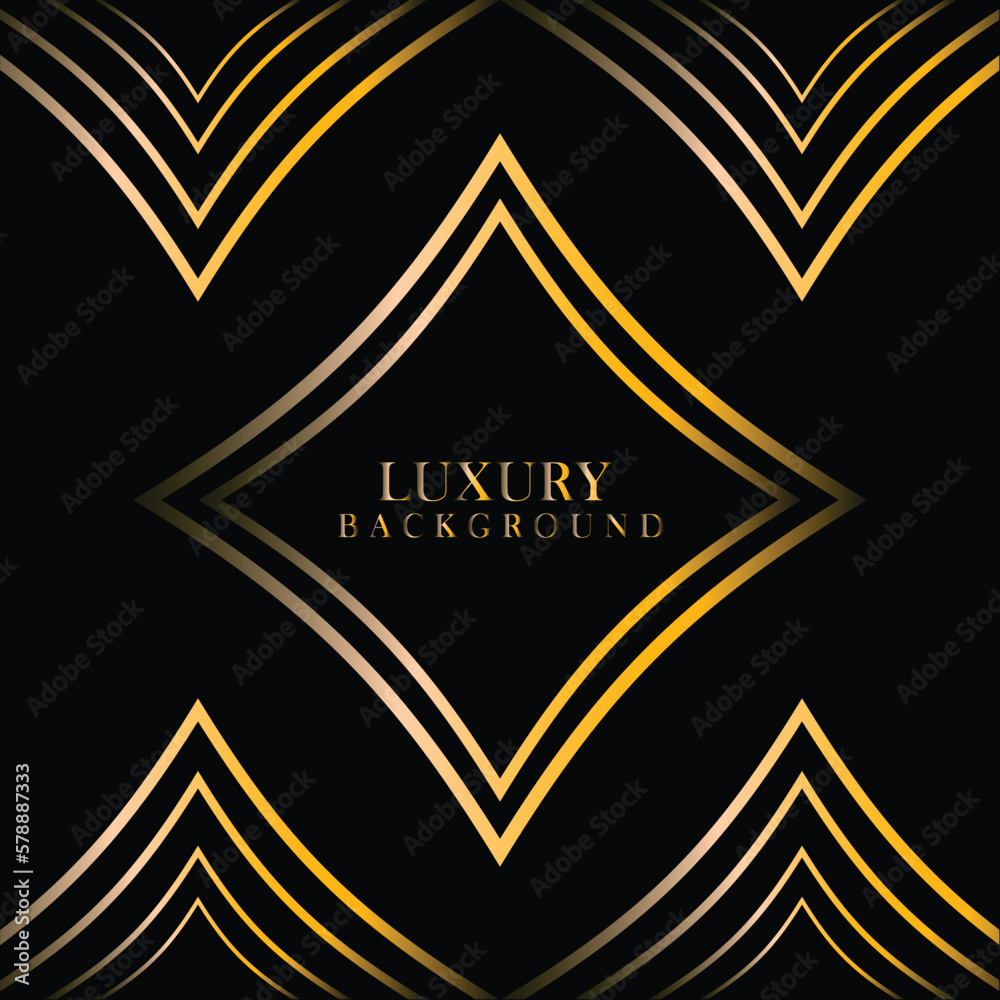 Modern abstract dark and golden luxury background for modern day design
