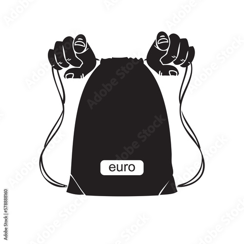 Bag with euro