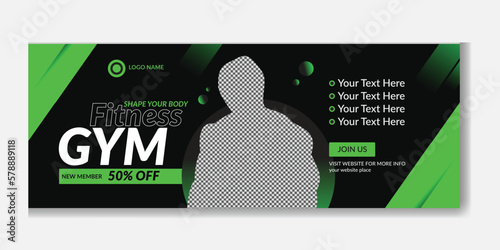 gym and fitness customizable timeline cover