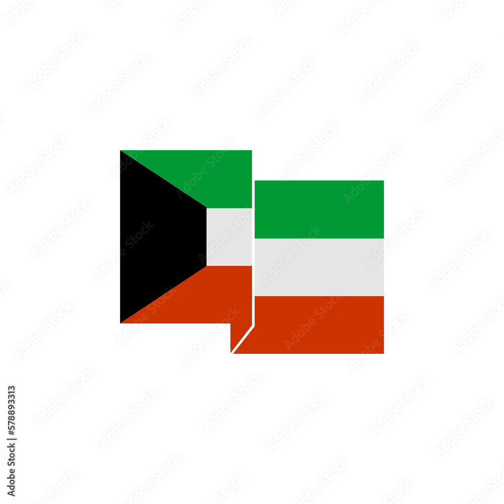 Kuwait flag icon set, Kuwait independence day icon set vector sign symbol Kuwait flag icon set, Kuwait independence day icon set vector sign symbol