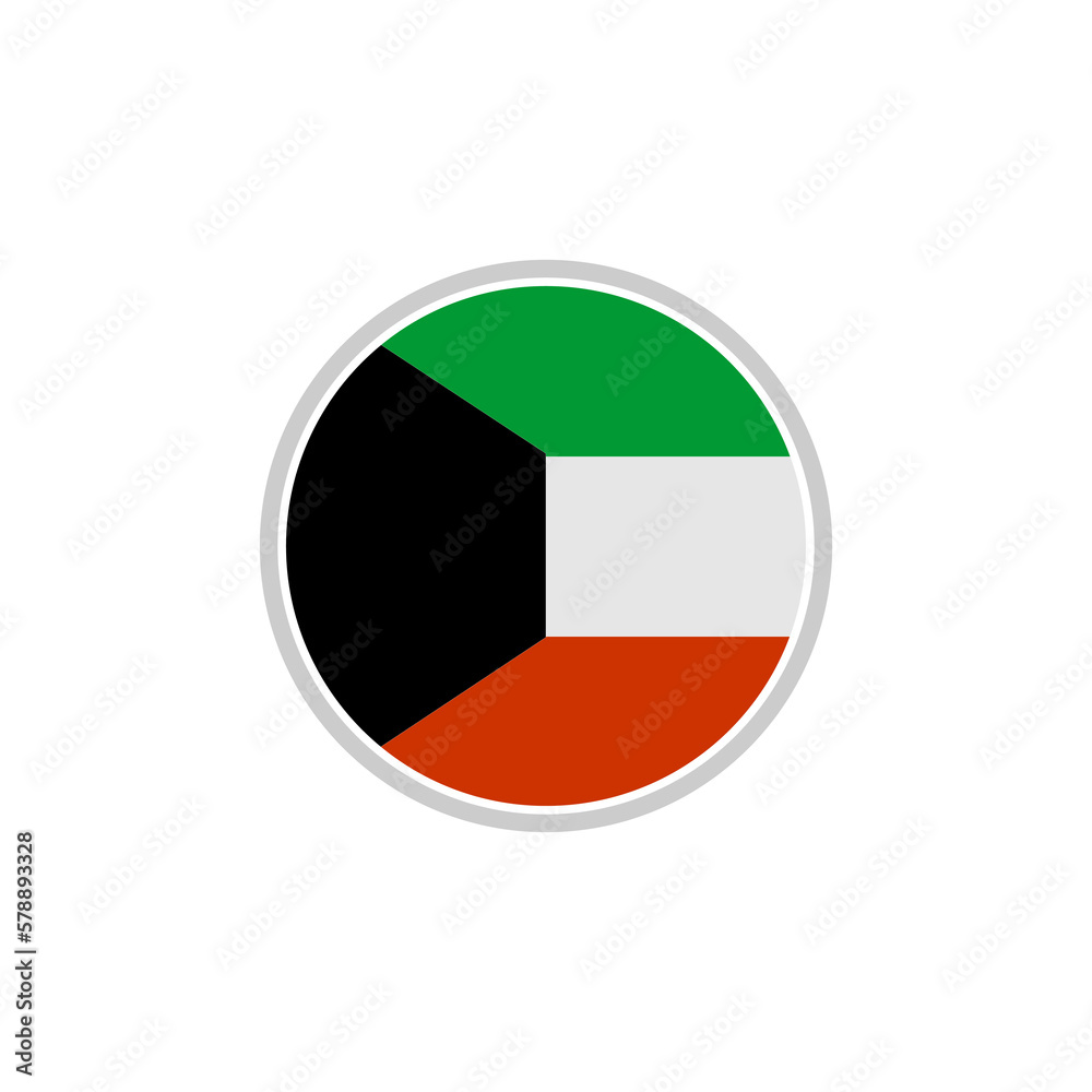 Kuwait flag icon set, Kuwait independence day icon set vector sign symbol Kuwait flag icon set, Kuwait independence day icon set vector sign symbol