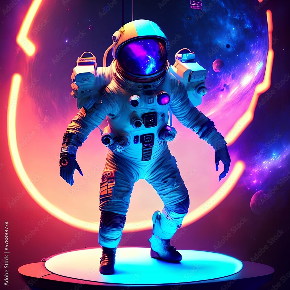 futuristic sci-fi full body future astronaut with suit, generative art by A.I. futuristic sci-fi full body future astronaut with suit, generative art by A.I.