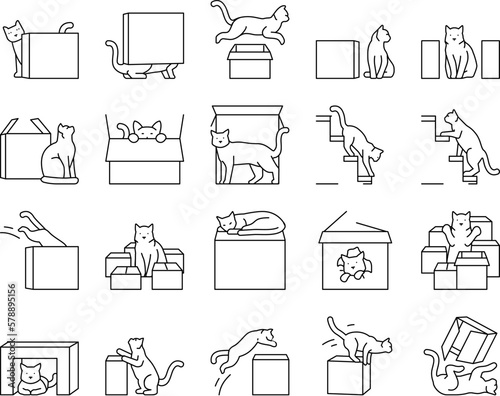 preposition english language icons set vector