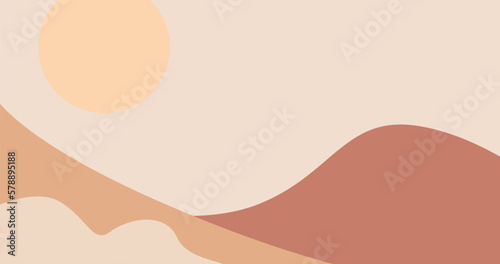 Minimal Background with Earth Tone Colour. Aesthetic Wallpaper - EPS 10 Vector