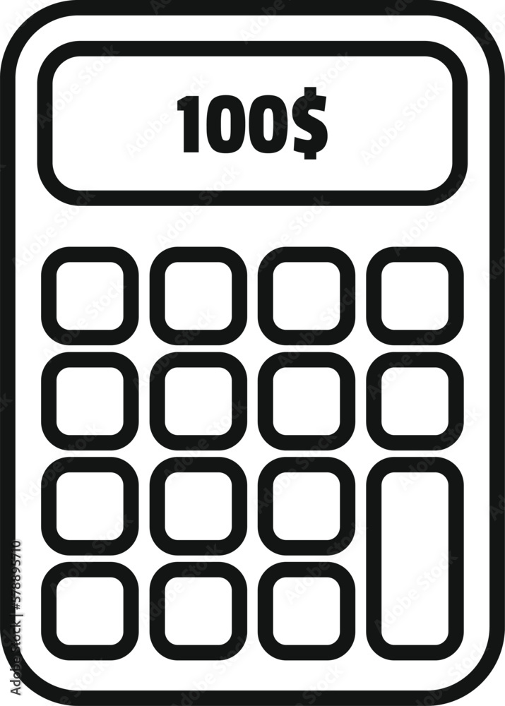 Fund calculator icon outline vector. Success finance. Investor plan Fund calculator icon outline vector. Success finance. Investor plan