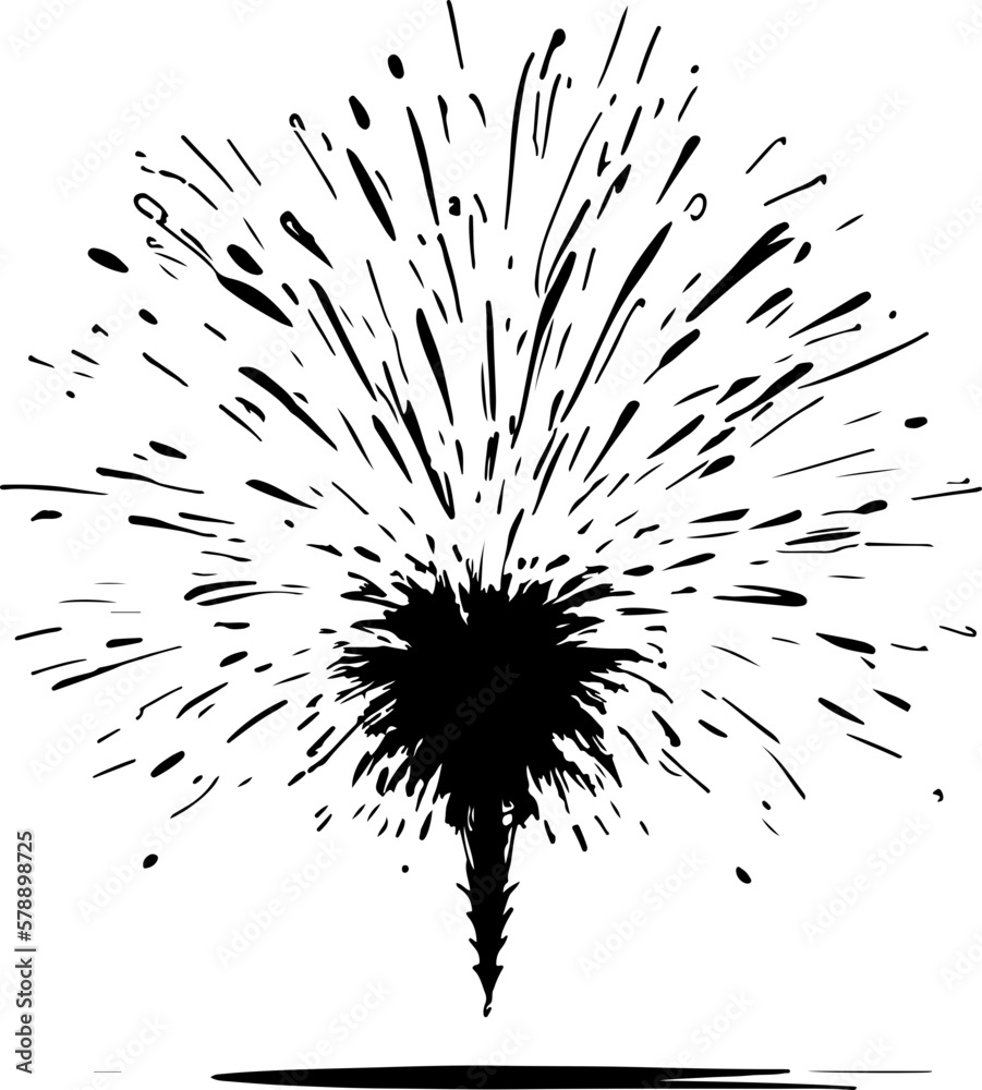 Obraz premium Explosion sketch drawing illustration