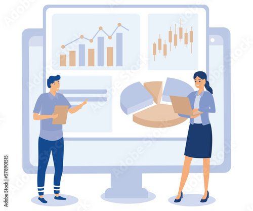 Business management concept, Innovation management software, flat vector modern illustration