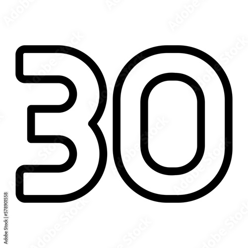 thirty icon 