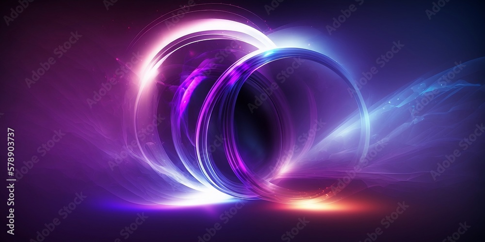 abstract background with glowing blue and purple lights