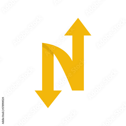 Free Download letter N arrow logo simple and modern - GFXLoad