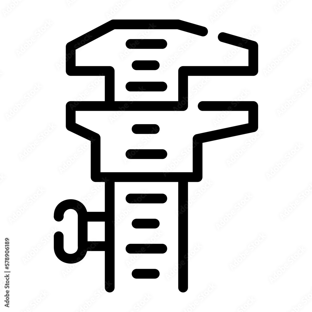 caliper line icon caliper line icon