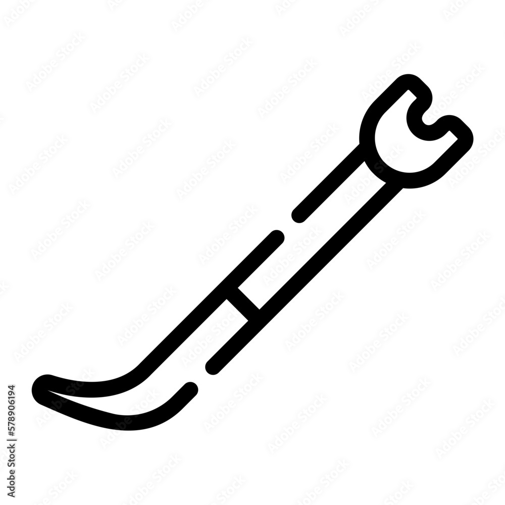 crowbar line icon crowbar line icon