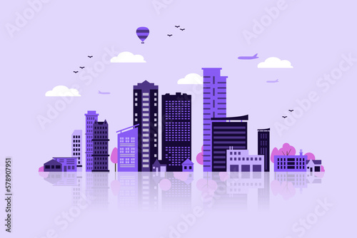 Vector Illustration in Simple Minimal Geometric Flat Style