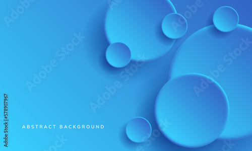 Abstract Geometric Background, Circles with Lights and Shadows