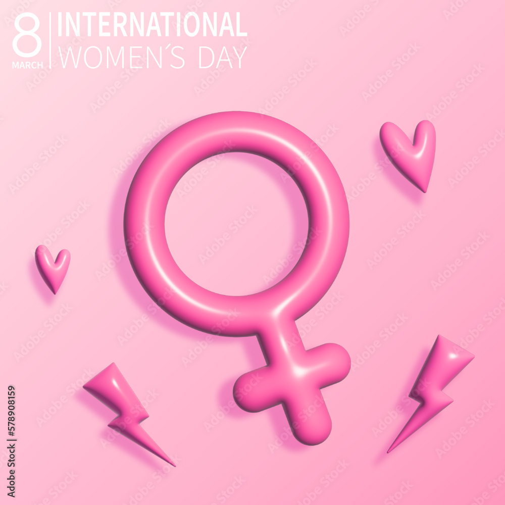 International women's day 8 march, March 8, women, international women's day, girl power. vector illustrations. 3D elements. International women's day 8 march, March 8, women, international women's day, girl power. vector illustrations. 3D elements.