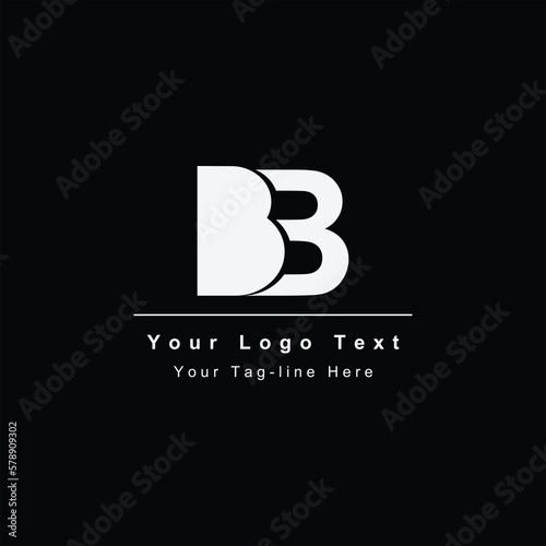 bb or bb initial logo design icon template