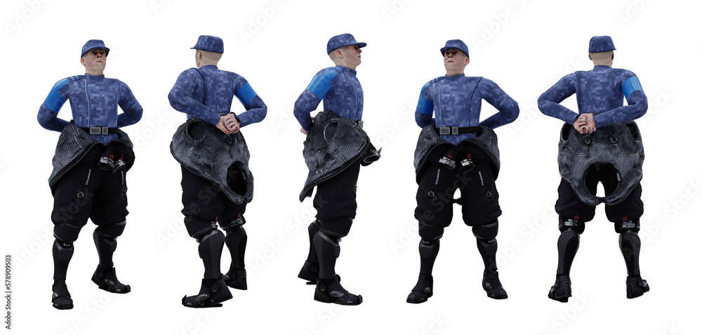 Naklejka premium Officer of the Space Forces