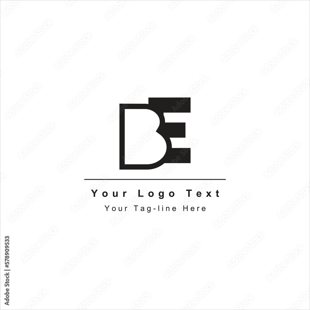 be or eb initial logo design icon template name be or eb initial logo design icon template name