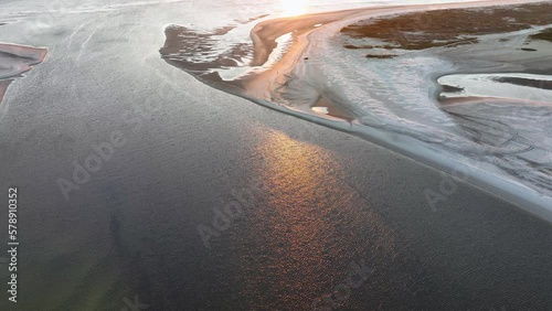 Aerial view of the Fort George Inlet in Jacksonville, Florida. photo