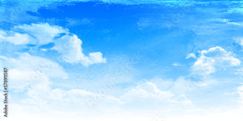 空　雲　水彩　背景
