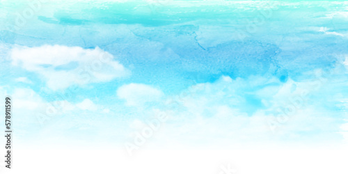 空　雲　水彩　背景