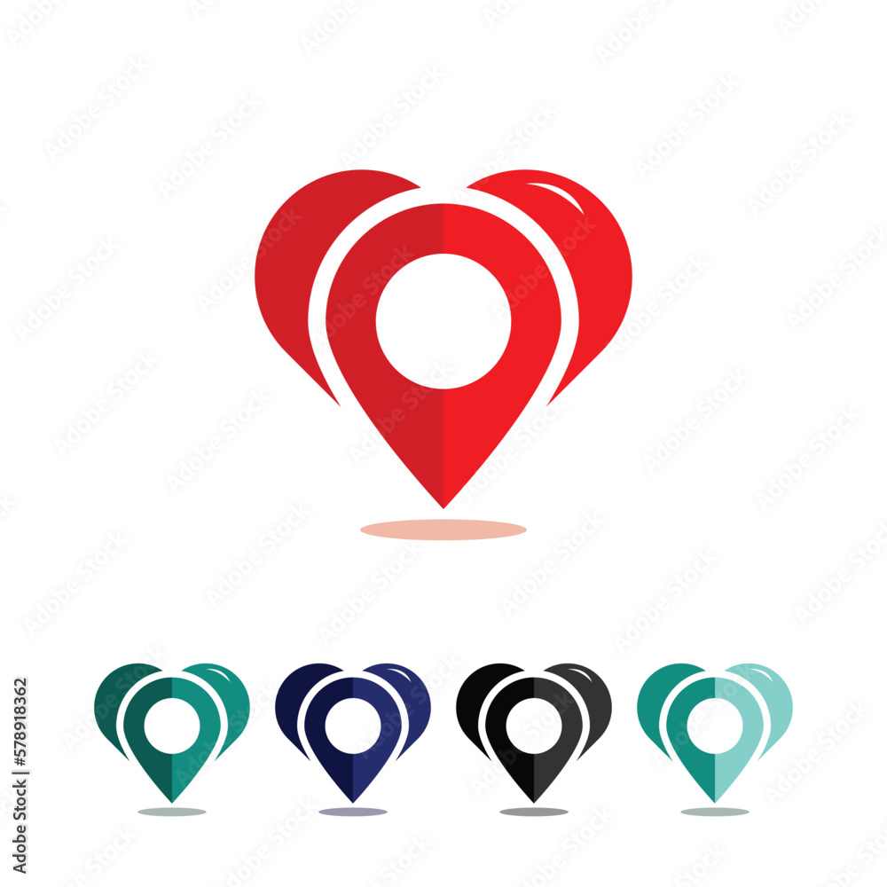 Love location logo design with various color choices, simple, minimalist and modern. Suitable for any business, especially transportation business. Love location logo design with various color choices, simple, minimalist and modern. Suitable for any business, especially transportation business.