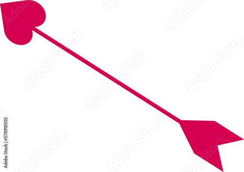 pink heart shape arrow