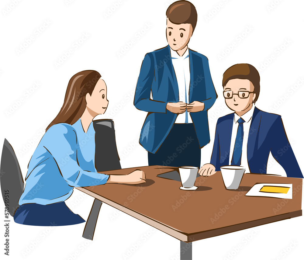 Office workers meeting png graphic clipart design Office workers meeting png graphic clipart design
