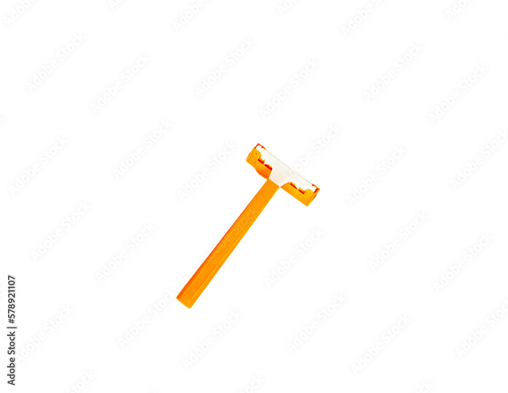 Disposable razor on a white isolated background Disposable razor on a white isolated background