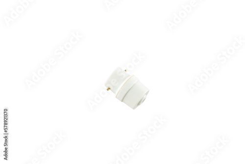 Lamp holder socket extension adapter is isolated on white background
