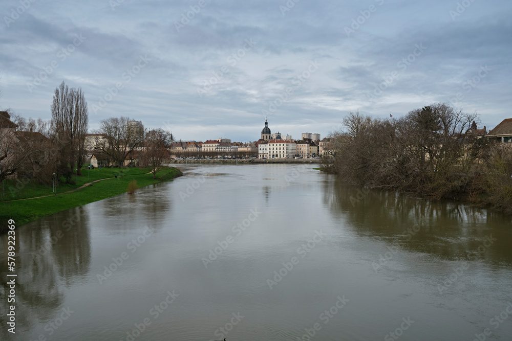 Fototapeta premium Mâcon. Bord de Saône
