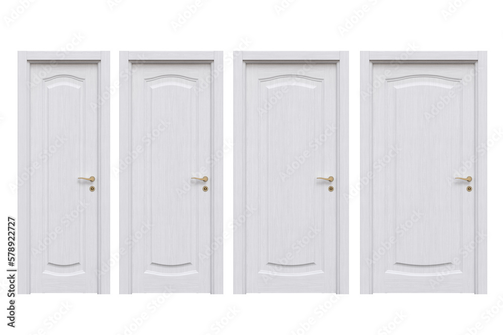 interior doors isolate on a transparent background, interior furniture, 3D illustration, cg render interior doors isolate on a transparent background, interior furniture, 3D illustration, cg render