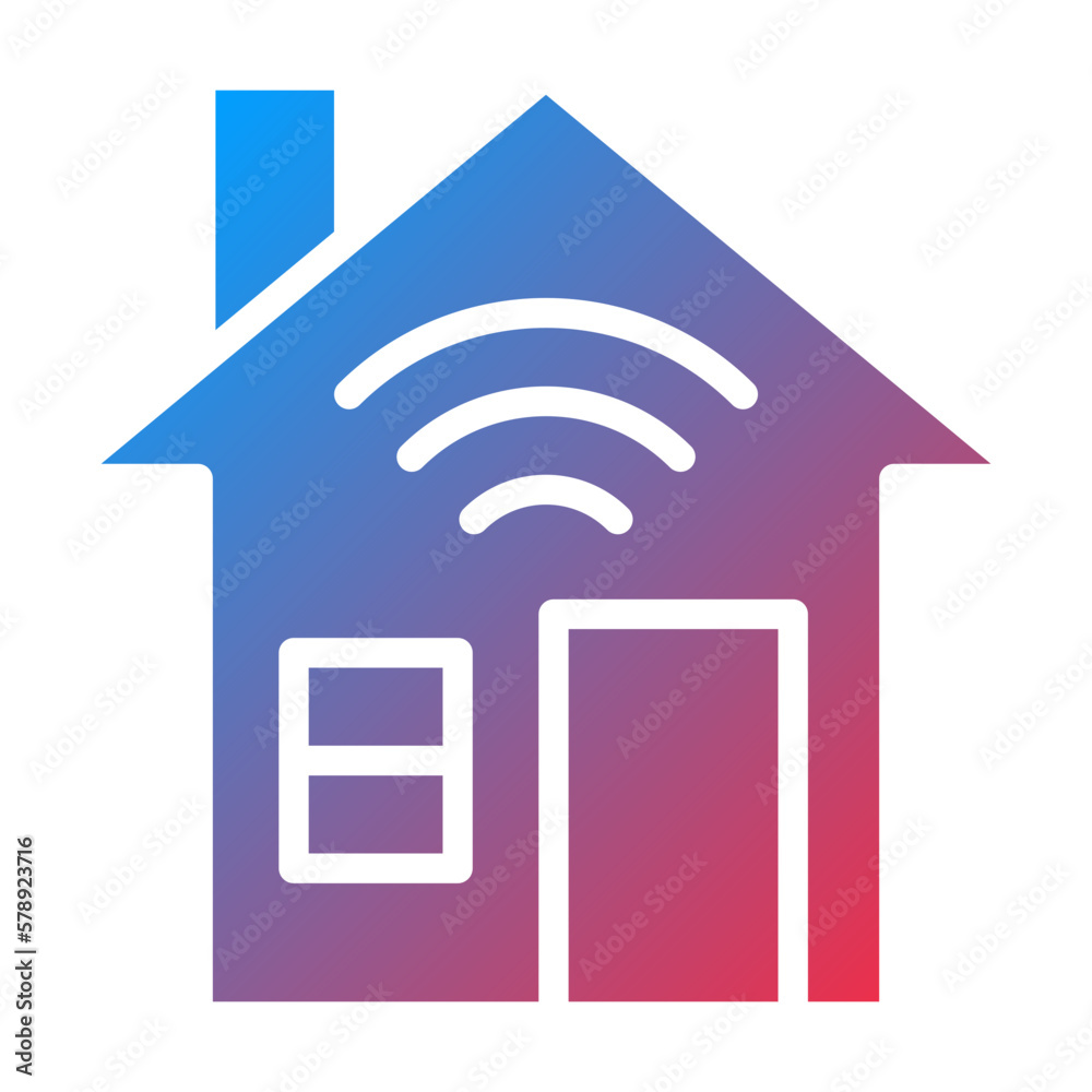 Vector Design Smart House Icon Style Vector Design Smart House Icon Style