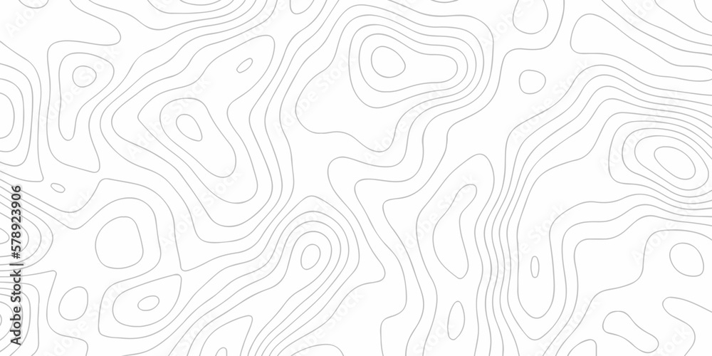 Topographic map. Geographic mountain relief. Abstract lines background. Contour maps. Vector illustration, Topo contour map on white background, Topographic contour lines vector map seamless pattern.