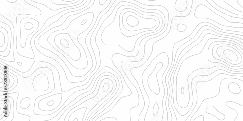 Topographic map. Geographic mountain relief. Abstract lines background. Contour maps. Vector illustration, Topo contour map on white background, Topographic contour lines vector map seamless pattern.