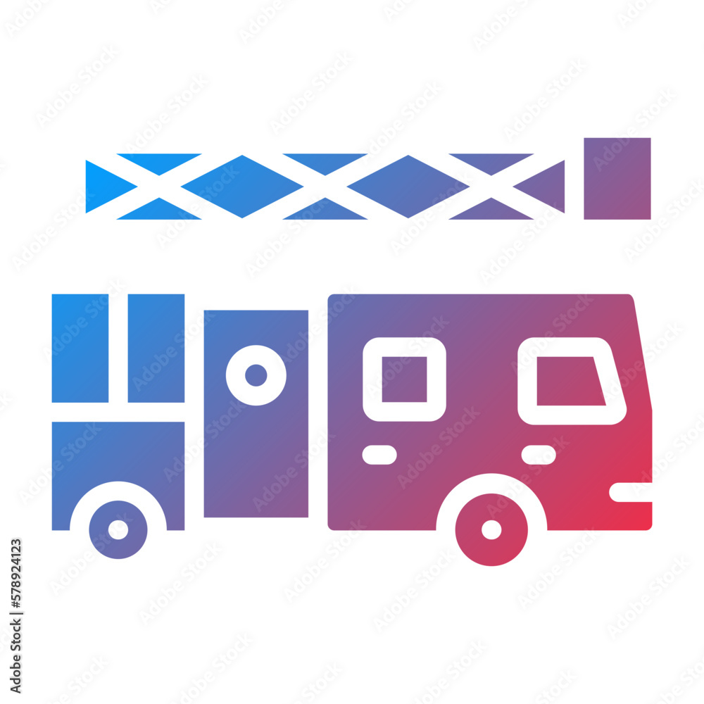 Vector Design Ladder Truck Icon Style Vector Design Ladder Truck Icon Style