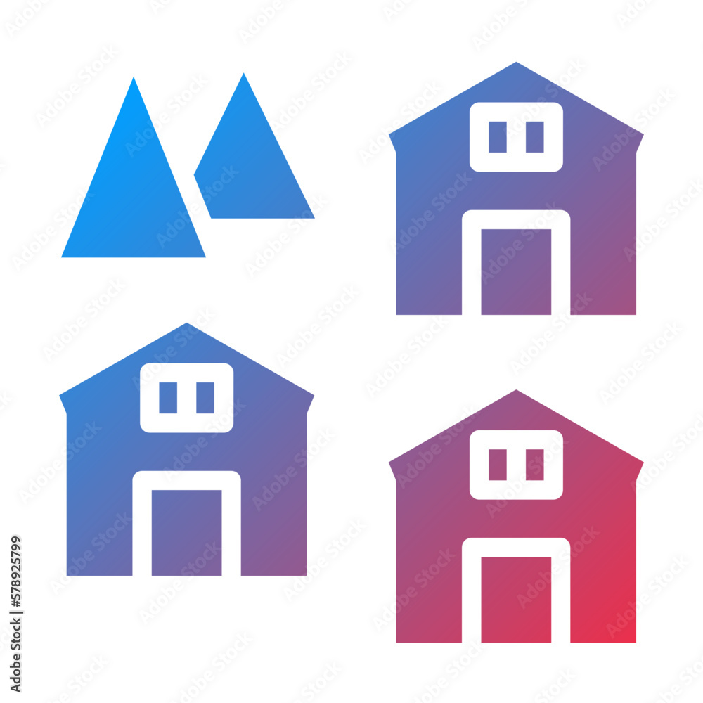 Vector Design Village Icon Style Vector Design Village Icon Style