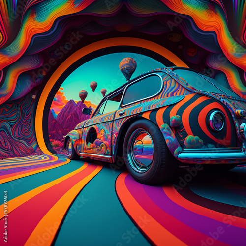 psychedelic spaces cars, inspired by psychedelic spaces of the 90's photo