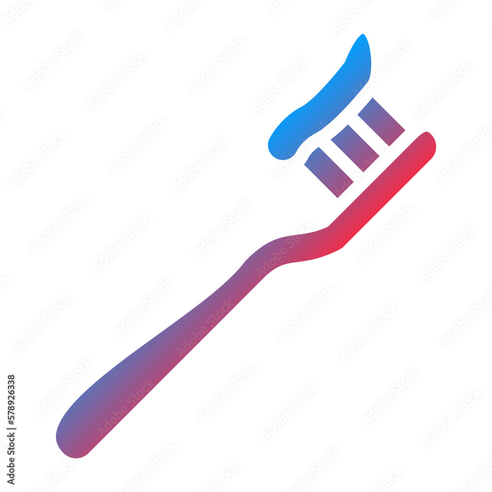 Vector Design Tooth Paste on Brush Icon Style Vector Design Tooth Paste on Brush Icon Style