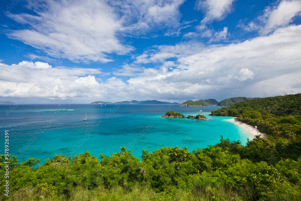 Picturesque Trunk Bay is a Caribbean paradise in St John, US Virgin Islands