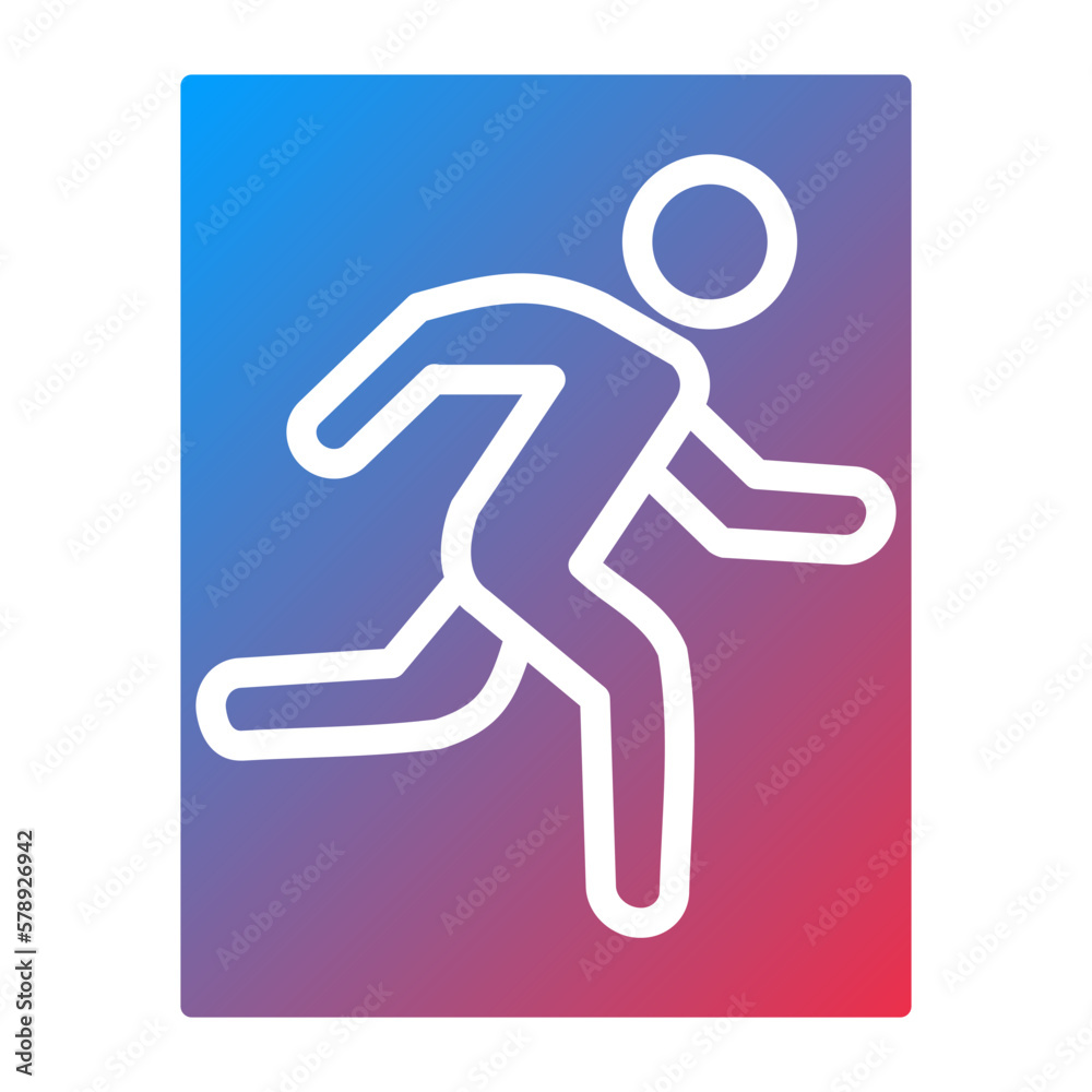 Vector Design Emergency Exit Icon Style