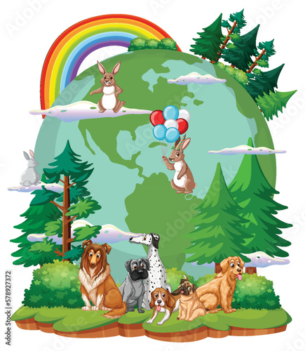 Animals on the planet earth