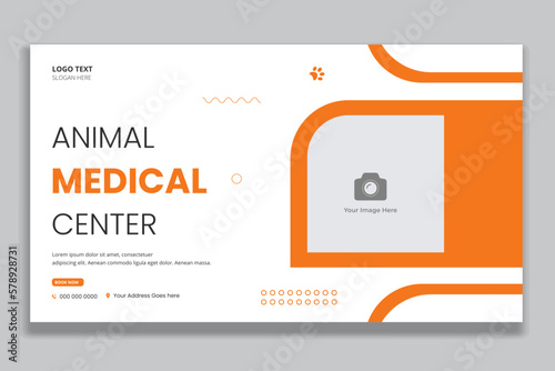 Animal medical center web banner template