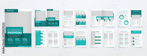 business brochure template with clean style and modern layout use for business profile and presentation